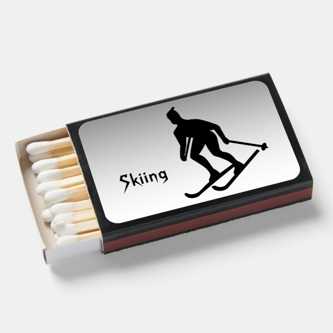 Skiing Silver and Black Sports Set of Matches