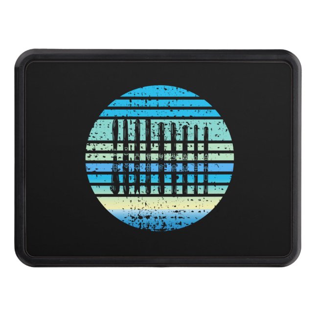 Skiing - Ski Boards Collection Funny Skiing Hitch Cover (Front)