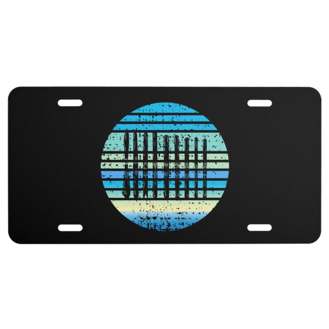 Skiing - Ski Boards Collection Funny Skiing License Plate (Front)