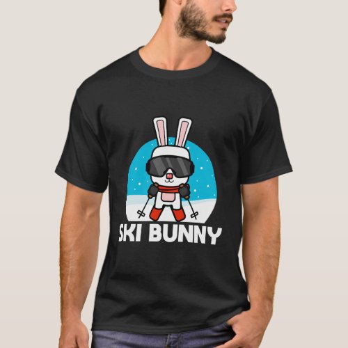 Skiing Ski Bunny Skier Winter Sports T_Shirt