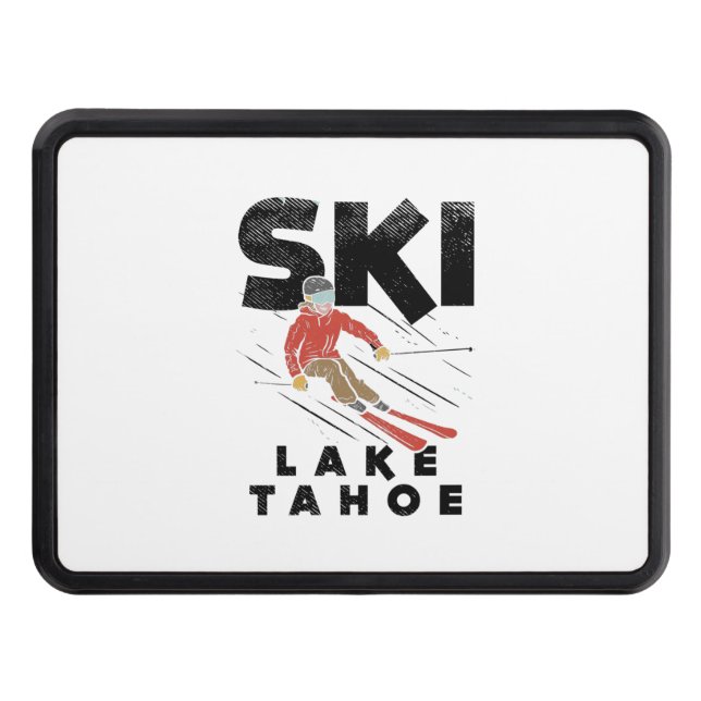 Skiing - Ski Lake Tahoe Hitch Cover (Front)