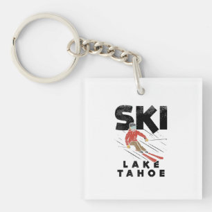 Skiing - Ski Lake Tahoe Keychain