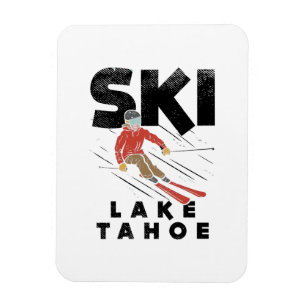 Skiing - Ski Lake Tahoe Magnet
