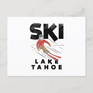 Skiing - Ski Lake Tahoe Postcard