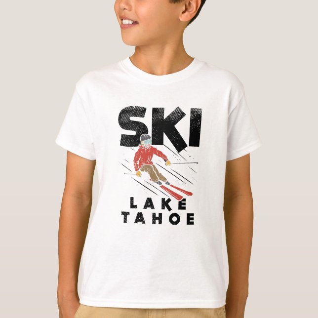 Skiing - Ski Lake Tahoe T-Shirt (Front)