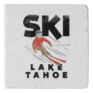 Skiing - Ski Lake Tahoe Trivet