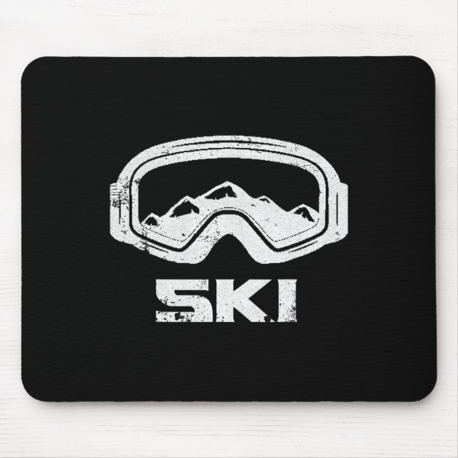 Skiing Ski Snow Mountain Winter Skier Tee Perfect  Mouse Pad (Front)