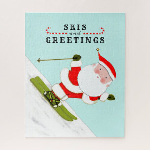 Skiing Skier Holiday Gift Jigsaw Puzzle