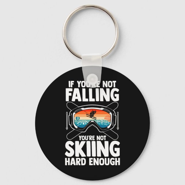 Skiing Skier Ski  Keychain (Front)