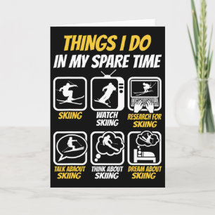 Skiing Skier Ski Snow Winter Sports Enthusiasts Fu Card