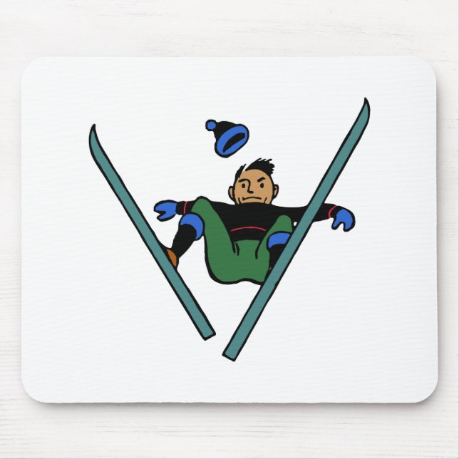 skiing skiing accident accident mouse pad (Front)