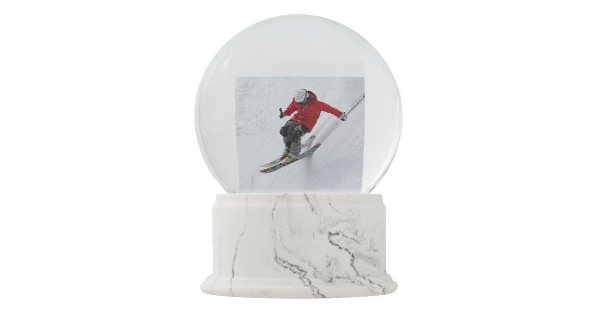 Skiing Snow Globe Zazzle