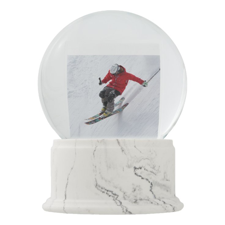 Skiing Snow Globe Zazzle