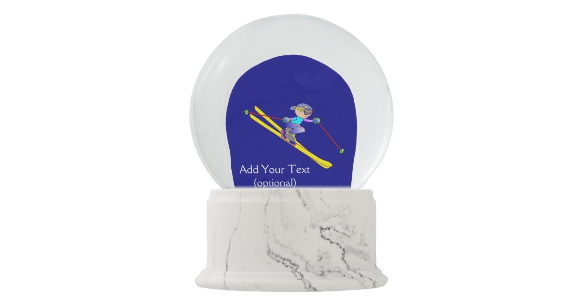 Skiing Snow Globe Zazzle