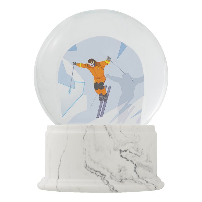 Skiing Snow Globe
