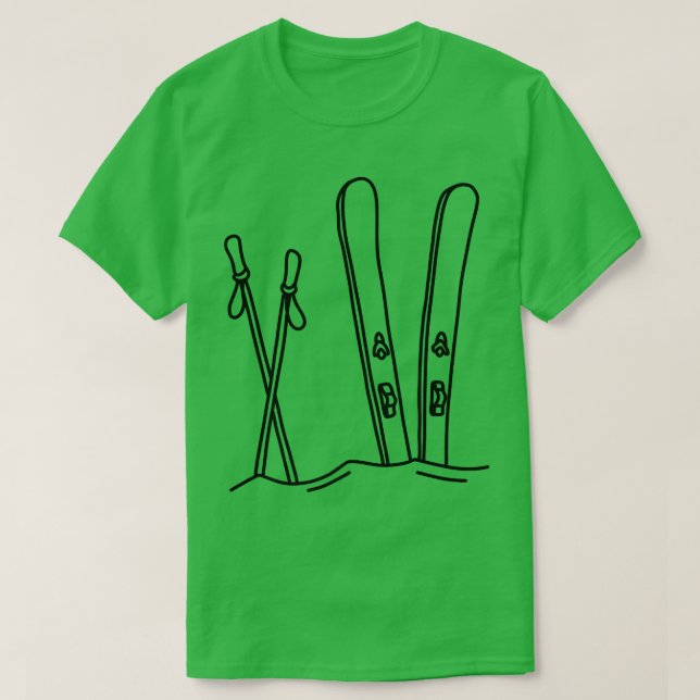 SKIING  Snow Ski  Winter Nature  Alpine Mountain S T-Shirt (Design Front)