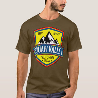 Skiing Squaw Valley California Ski Mountains Snowb T-Shirt