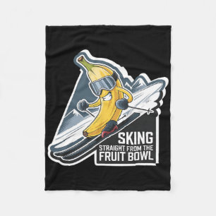 Skiing Straight As The Fruit Bowl Nana Après-ski Fleece Blanket