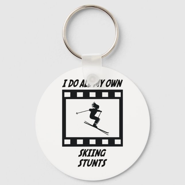 Skiing Stunts Keychain (Front)