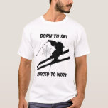 Skiing T-shirt at Zazzle