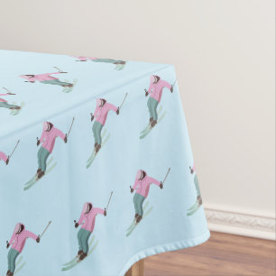 Skiing Tablecloth