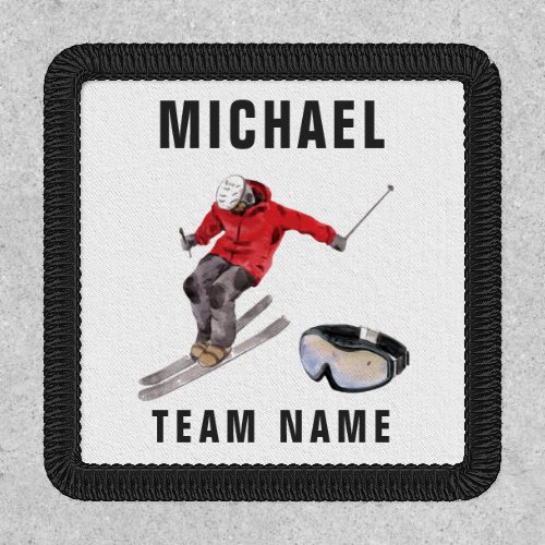 Skiing Team  Player Name Patch