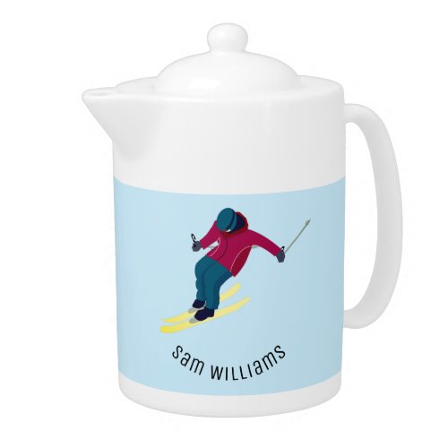 Skiing Teapot