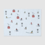 Skiing  tissue paper<br><div class="desc">Add a touch of winter charm to your gifts with this Skiing Tissue Paper! Featuring playful skiing illustrations and a cozy alpine theme, this tissue paper is perfect for wrapping holiday gifts, après-ski party favors, or winter wedding presents. Whether you're celebrating a ski trip, gifting to a winter sports lover,...</div>
