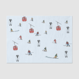 Skiing tissue paper