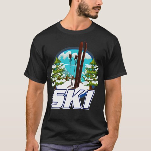 Skiing travel T_Shirt