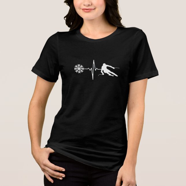 Skiing Tri-Blend Shirt (Front)