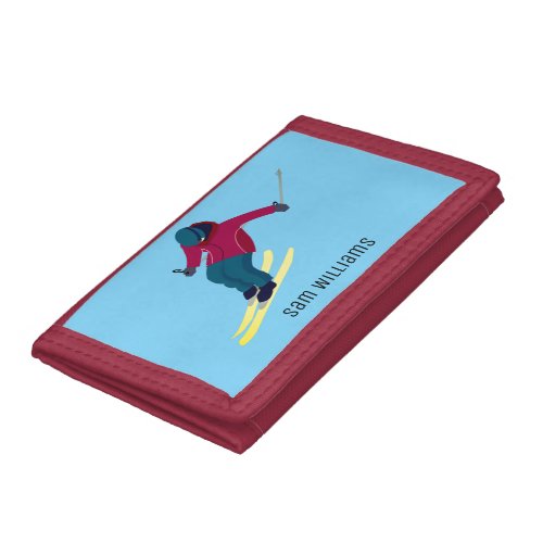 Skiing Trifold Wallet