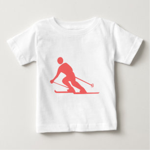 Skiing - Tropical Pink Baby T-Shirt