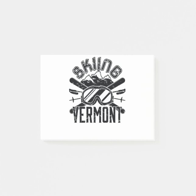 Skiing Vermont Ski Skier Killington Post-it Notes (Front)