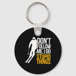 Skiing Winter Sport Ski Winter Gift Mens And Women Keychain