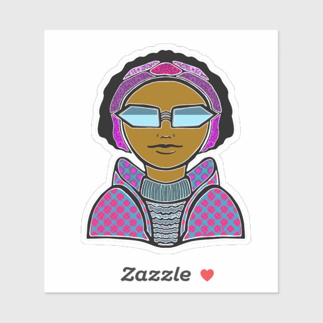 Skiing winter sticker (Sheet)