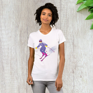 Skiing Womens T-Shirt