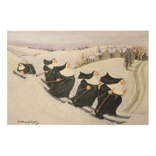 Skiing Wood Wall Decor