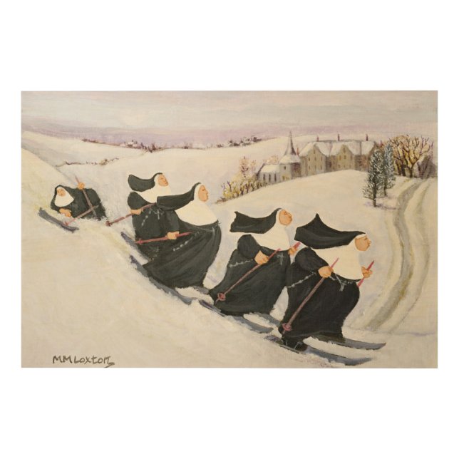 Skiing Wood Wall Decor (Front)