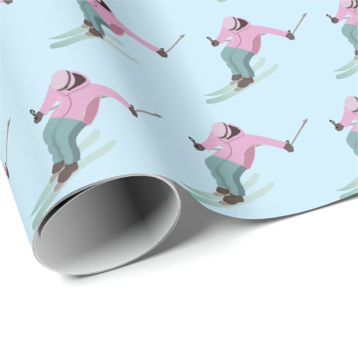 Skiing Wrapping Paper | Zazzle.com