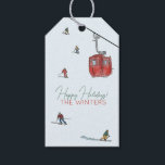 skiing wrapping paper  gift tags<br><div class="desc">Add a festive touch to your presents with these skiing-themed wrapping paper gift tags. Featuring playful designs of skiers in action, these tags are perfect for winter sports lovers and holiday gift-giving. Whether you're wrapping up a holiday surprise, a birthday present, or a special gift for a skier, these tags...</div>