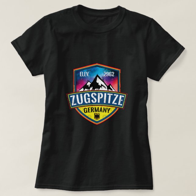 Skiing Zugspitze Germany Ski Skiing Lover T-Shirt (Design Front)
