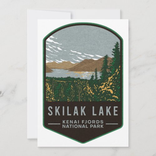Skilak Lake Kenai Fjords National Park Holiday Card