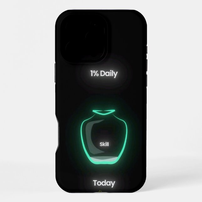 Skill Grows 1% Daily – Start Today Iphone Case (Back)