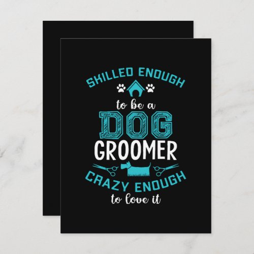 SKILLED ENOUGH To BE DOG GROOMER RSVP Card