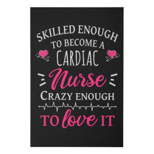 Skilled enough to become a cardiac nurse faux canvas print