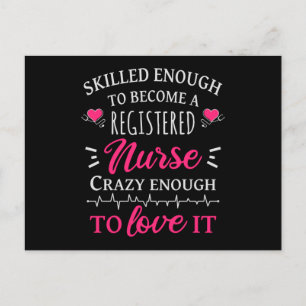 Skilled enough to become a registered nurse postcard