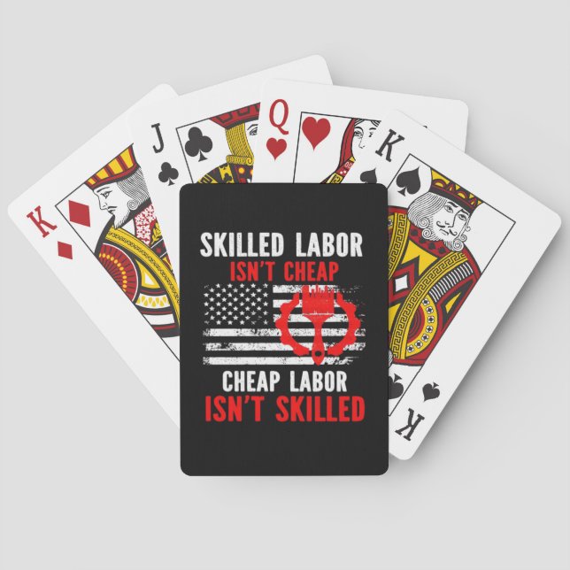 Skilled Labor Isn’t Cheap Classic Meme Poker Cards (Back)