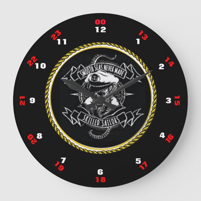 SKILLED SAILORS LARGE CLOCK (Front)