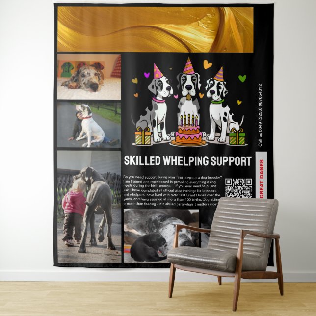 Skilled Whelping Support Tapestry (In Situ)